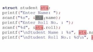 130. Store Input in Structure in C Programming (Hindi)