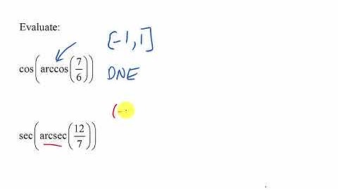 cos of arccos and sec of arcsec