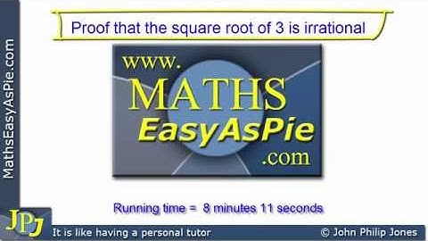 Proof that the square root of 3 is irrational