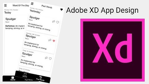 Adobe XD Tutorial - Mobile App Design - Word Of The Day App