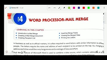 Computer Class6 Chapter4 Word Processor Mail Merge