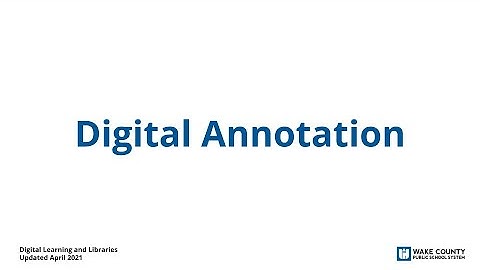 2021-04-07 - Digital Annotation