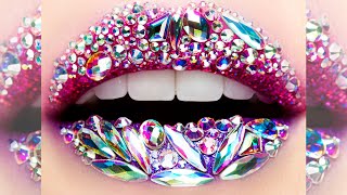 Lip Art Tutorial Using Swarovski Crystals | Makeup Art