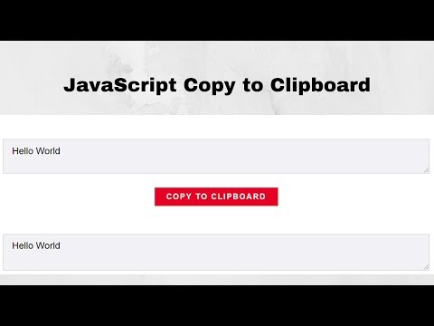 JavaScript Copy To Clipboard Text With CSS