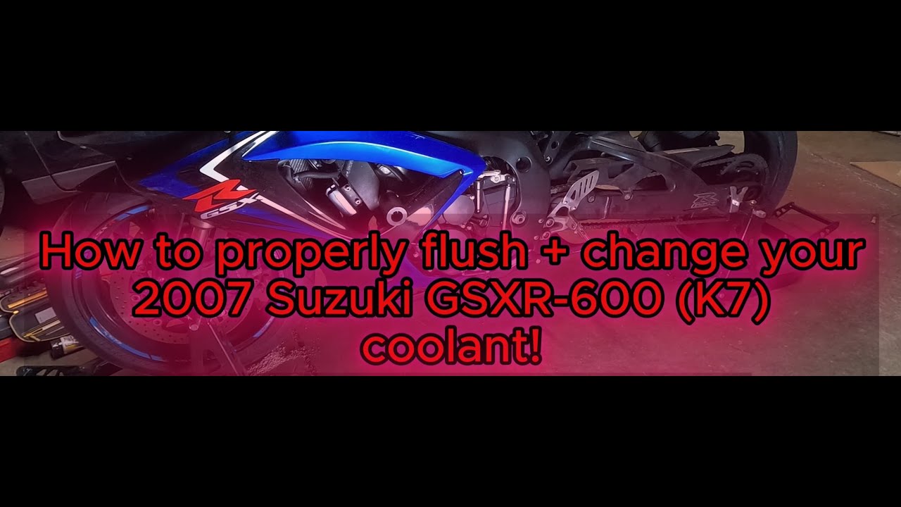 How to PROPERLY do Suzuki K7 600cc coolant flush + change!