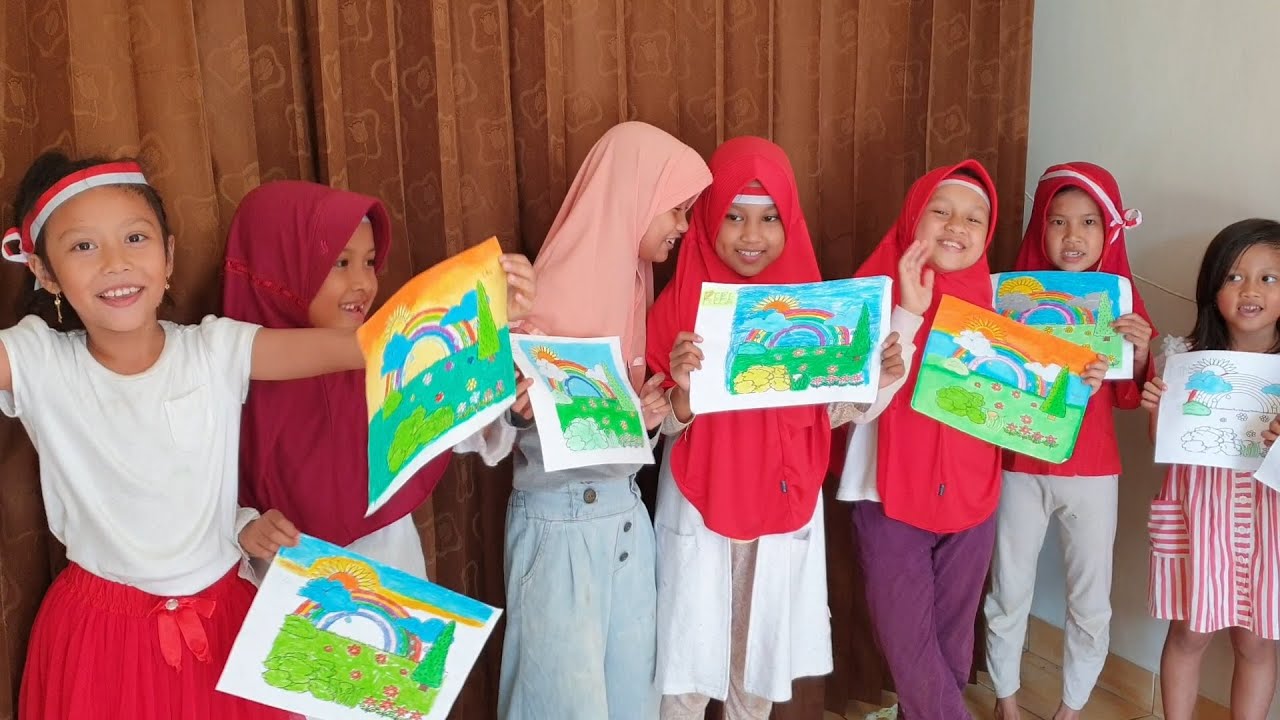 Isi Hari Ulang Tahun Kemerdekaan Indonesia dengan Mewarnai dan Menyanyikan Lagu Kemerdekaan