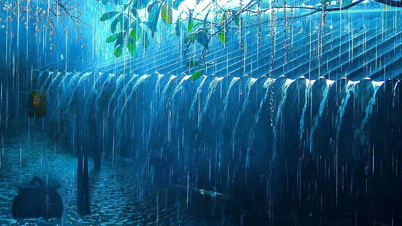 Rain Sounds For Sleeping - 99% Instantly Fall Asleep With Rain And Thunder Sound On Roof At Night