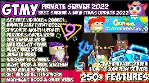 BEST GROWTOPIA PRIVATE SERVER 2022 | ✅🔥 FREE 250BGL + NEW UPDATE ITEMS BEST SERVER 100% 🔥✅ | GTMY
