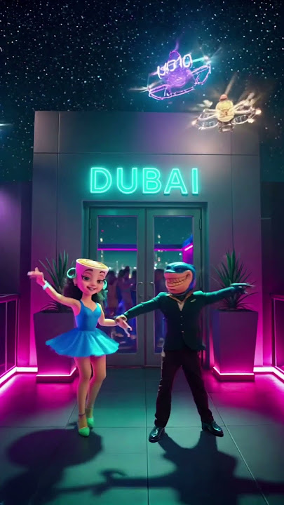 Neon Dance in Dubai 💃🌆 #dance #ballerinacappuccino #dancevibes