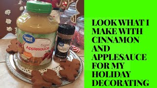 CINNAMON AND APPLESAUCE  GINGERBREAD DIY FOR MY CHRISTMAS DECOR!