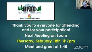Full SD42 District Parent Advisory Council Meeting - Grade 8 Registration 2021/2022 Update
