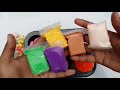Satisfying Video DIY How To Make Rainbow Square Shapes Full With Glitter Slime Colorful Sprunki ASMR