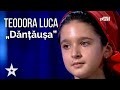 Moment copleşitor! Maramureșeanca Teodora „Dănțăușa” a impresionat juriul de la Românii au Talent!
