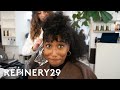 Dyeing My Curly Hair Platinum Blonde | Hair Me Out | Refinery29