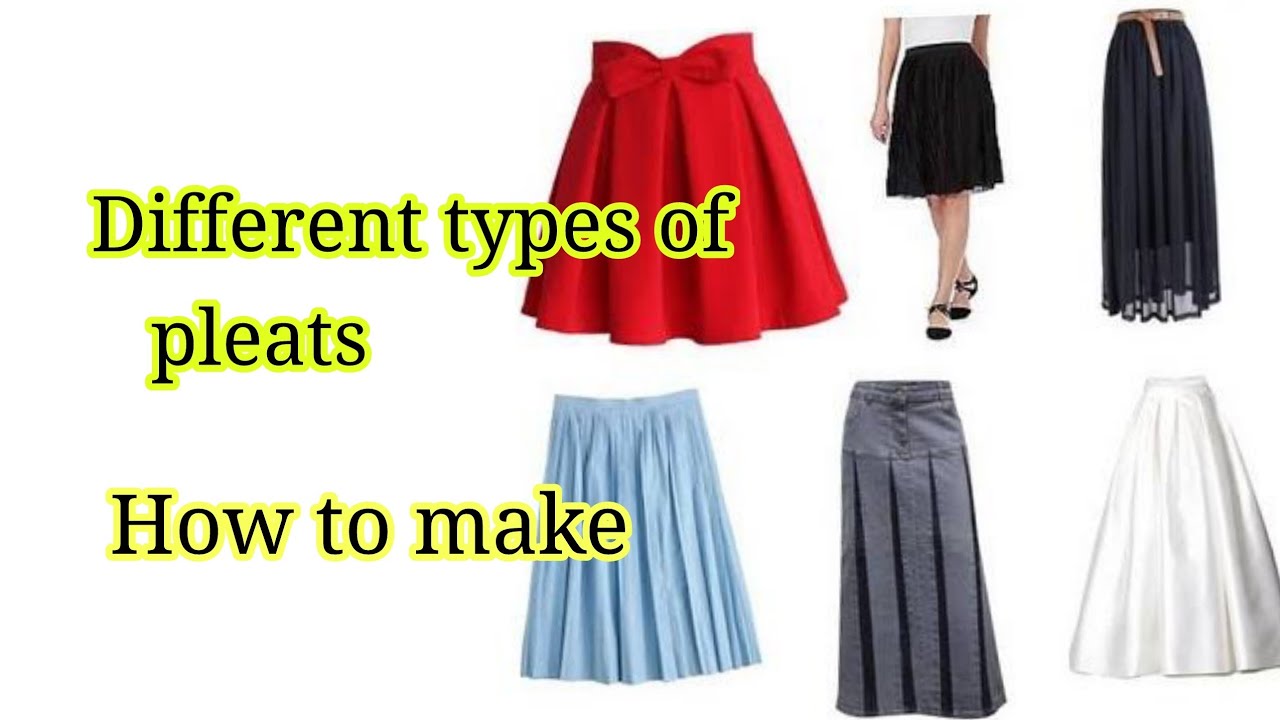 Different types of pleats/how to make knife pleats ,box pleats