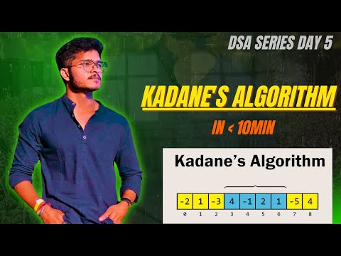 Kadane's Algorithm | Maximum Subarray Sum | DSA Series