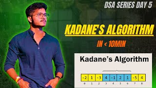 Kadane's Algorithm | Maximum Subarray Sum | DSA Series