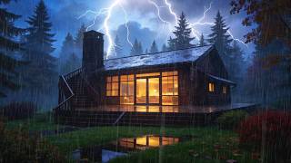 DEEP SLEEP in 3 Minute with Relaxing Rain and Thunderstorms, Beat Insomnia - Heavy Rain ASMR