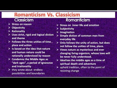 Video: Literary Trends: Romanticism And Classicism