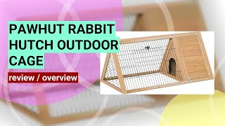 Review of the PawHut 46" x 24" Wooden A-Frame Rabbit Hutch: Perfect Outdoor Bunny Cage!