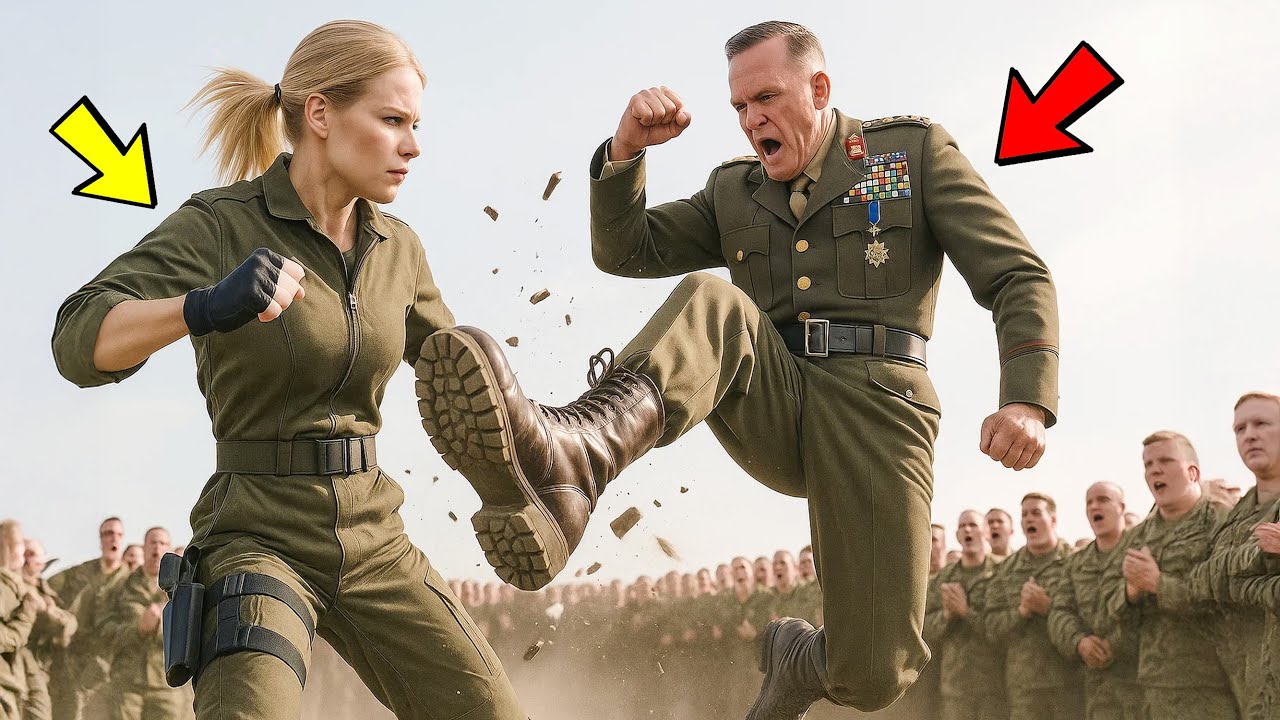 Der Colonel hob seinen Stiefel gegen sie – bis sie ihm vor Hunderten Soldaten das Bein brach