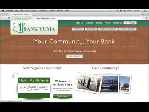 1st Bank Yuma Online Banking Login Instructions