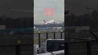 Juneyao Air Chinese Peony Livery B789 departs 34L off to China! Wing Fluff!