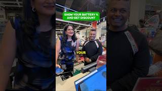 Show your mobile battery percentage and get discount 🎉#shorts #youtubeshorts