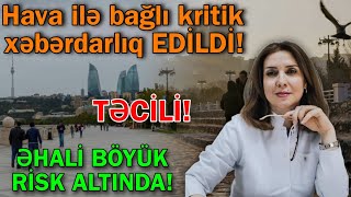 Hava Ilə Bağlı Kritik Xəbərdarlıq Edildi - Əhali Böyük Ri̇sk Altinda
