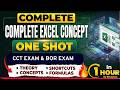 Complete Excel with all Concepts, Tricks & Formulas | One shot | CCT & BOR | #cctexam #education