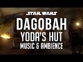 Dagobah yodas hut  star wars music  ambience  rainy night in marshlands with a relaxing fire