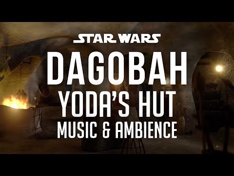 Dagobah, Yoda's Hut | Star Wars Music x Ambience - Rainy Night In Marshlands With A Relaxing Fire