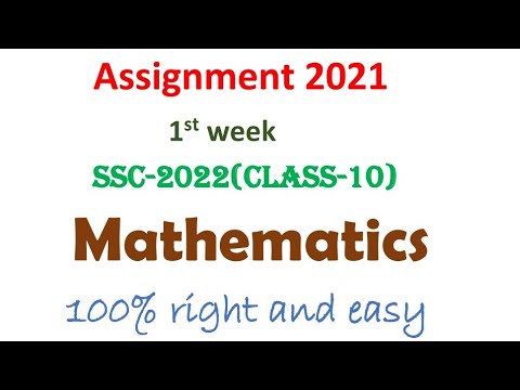 first week assignment class 10