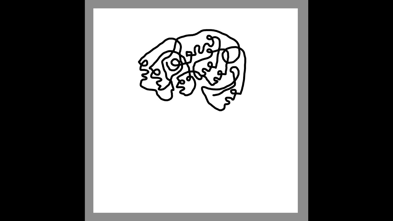 Mindful madness - onelinedrawing