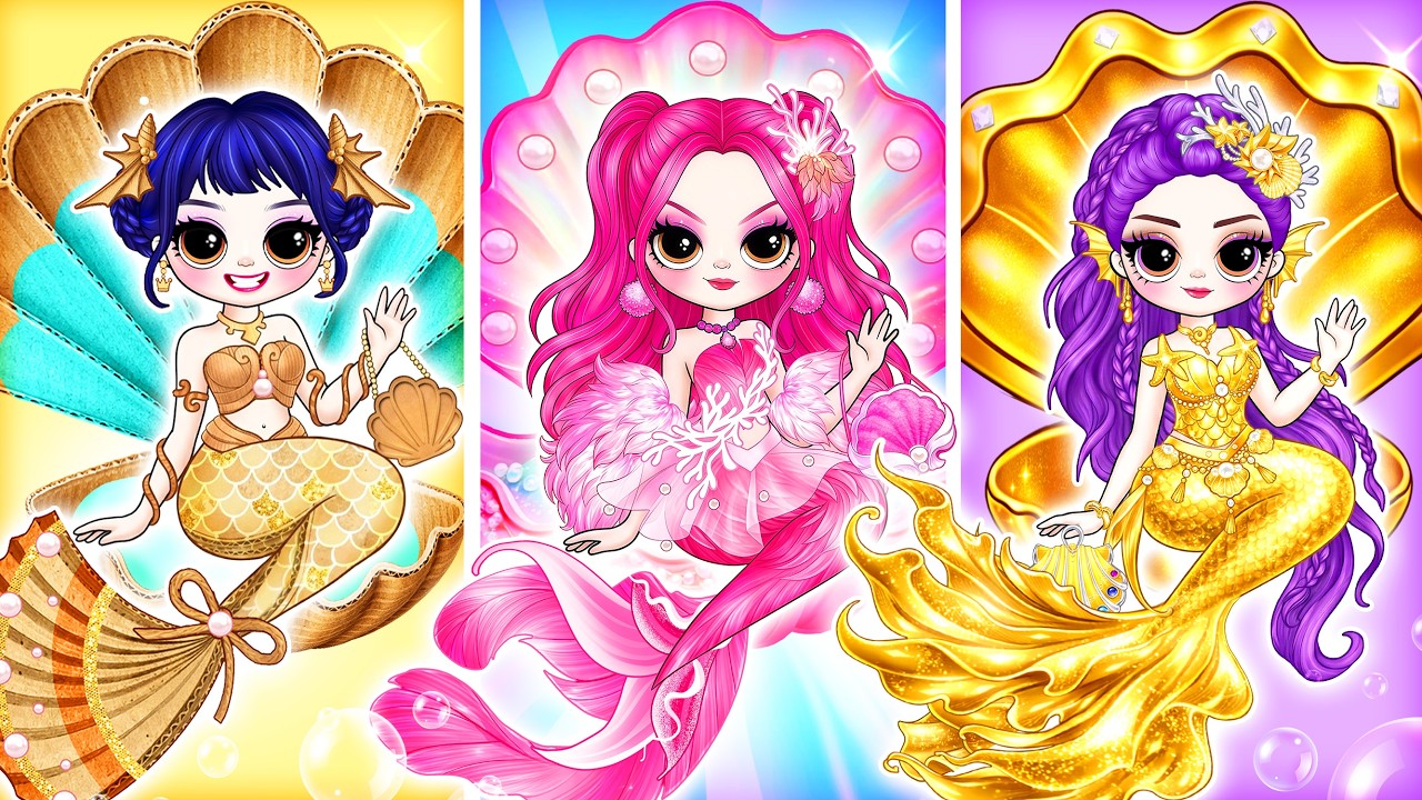 Картонные куклы Huntrix, Пушистая и Золотая Русалка — Кто победит в конкурсе на лучшее преображен...