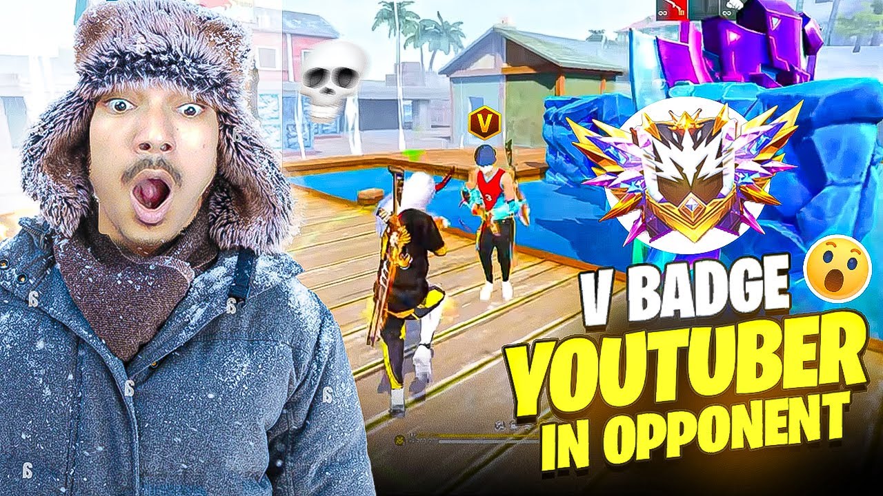 "V BADGE" Player in My Game😱 Destroying V Badge Lobby - Garena Freefire