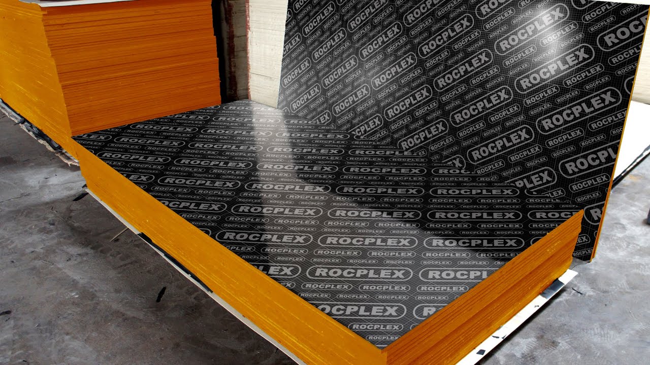 ROCPLEX Film Faced Plywood For Construction Use Shuttering Plywood Sheet
