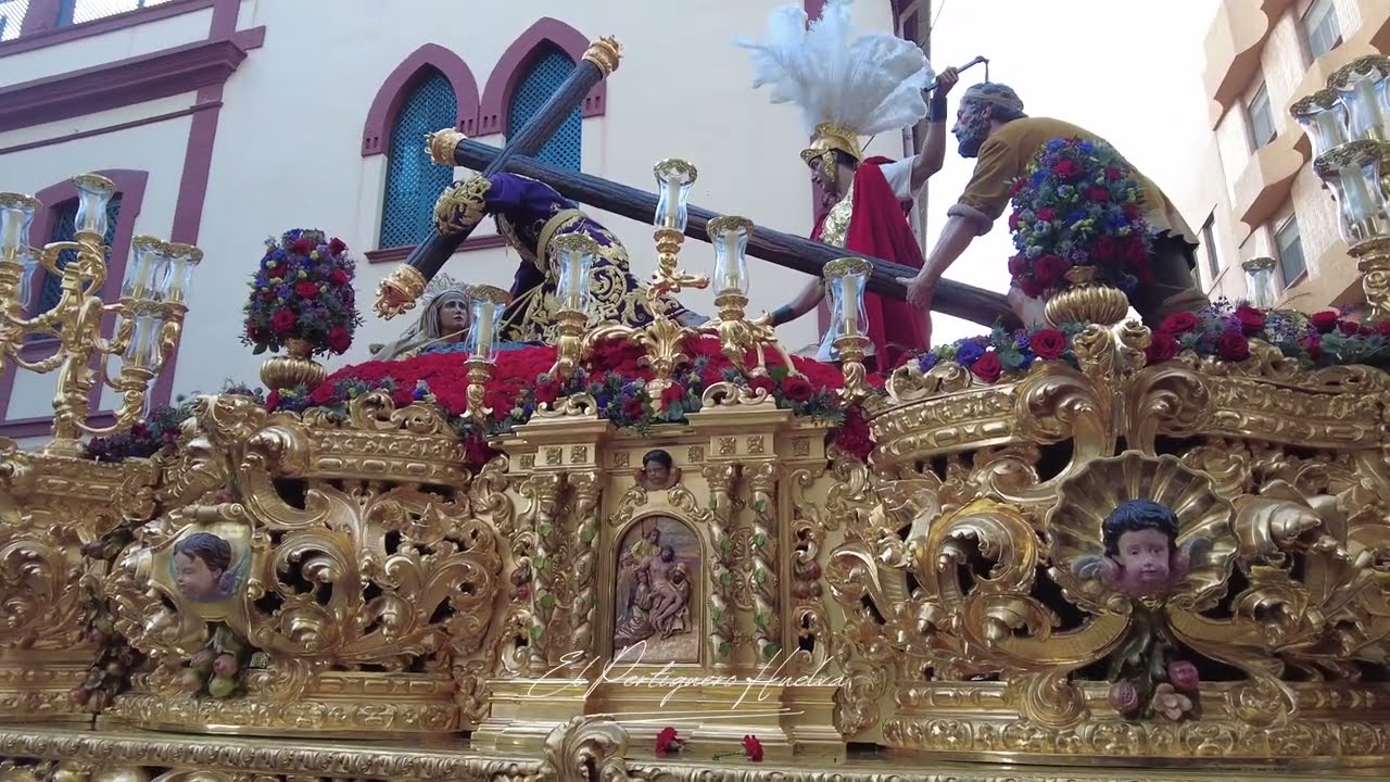 HERMANDAD DE LAS TRES CAÍDAS EN PLAZA NIÑA HUELVA 2024   4K