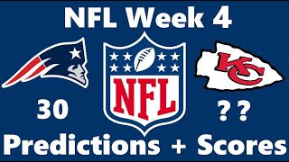 NFL Week 4 Game Predictions!! 2020