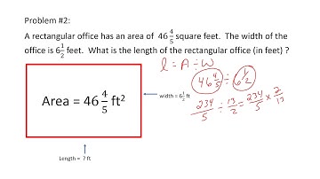 Finding the missing dimension of a rectangle when given the area.