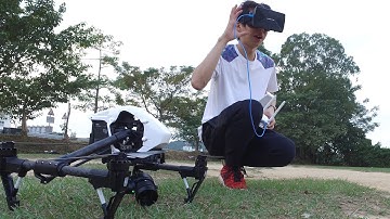 VR headset & Head-Tracking with DJI Inspire 1 Pro (4K resolution)
