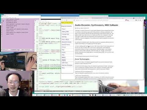 Xah Talk Show 2021-11-21 Emacs Lisp Coding, Video File Extension/Suffix, Midi