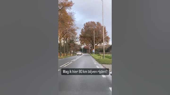 Mag ik hier 80 km per uur blijven rijden?