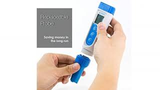 Apera Instruments PC60 Premium pH/EC/TDS/Salinity Multi-Parameter Pocket Tester, Replaceable Probe