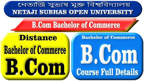Nsou B.Com Commerce HCO Accountancy Honours UG Full Course  details & Syllabus Distance Netaji