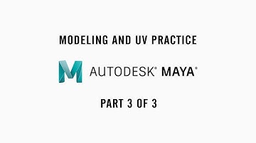 Maya 2017 tutorial : Modeling and UVing part 3 of 3