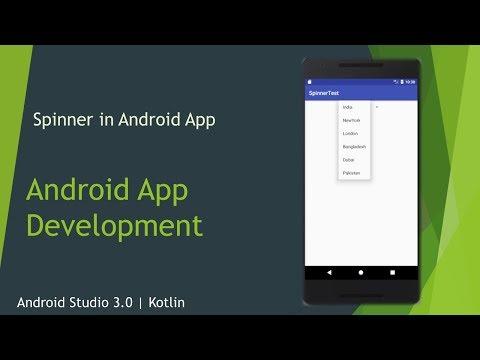 Kotlin with Android -10.Display data into a Spinner