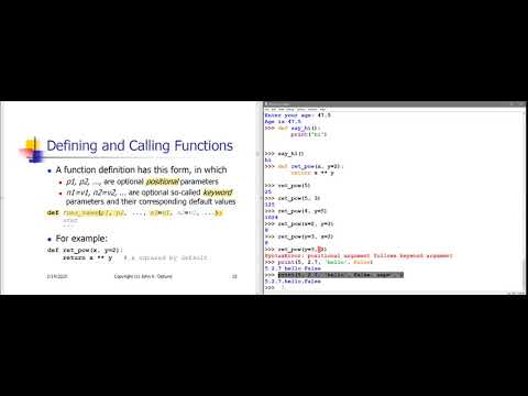 Data Focused Python A4 2020 Lecture 3 part 1b of 2 - YouTube