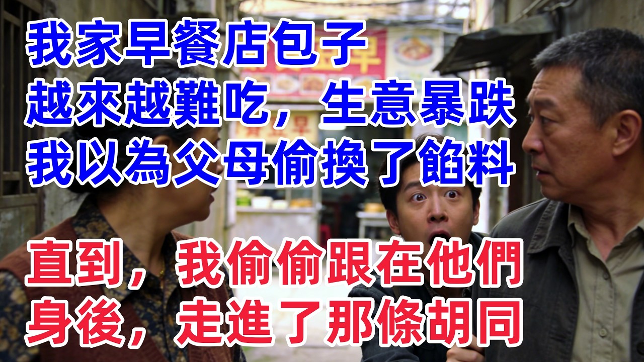 我家早餐店的包子越來越難吃，生意暴跌，我以為是父母偷換了餡料，直到我偷偷跟在他們身後走進了那條胡同！！【惠美悄悄话】