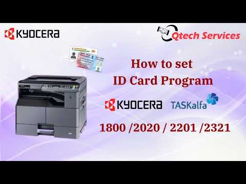 How to set ID card program in kyocera Taskalfa 1800 / 2020 / 2201